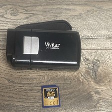 Vivitar DVR-638HD 6.0MP Compact Digital Video Recorder Black + 4GB Card - Tested
