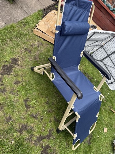 Blue folding reclining garden - blue,