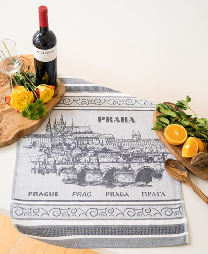 Prague jacquard tea towel - jacquard,