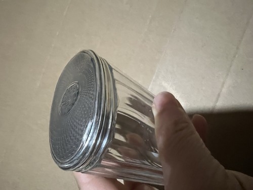 Silver topped cut glass pin - topped,