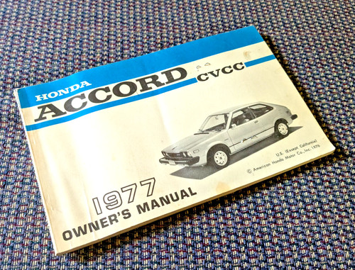 1977 honda accord cvcc owner - accord, owner's