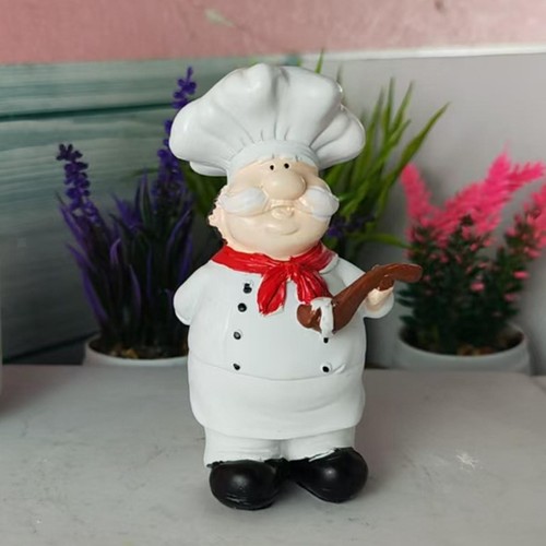 Chef resin figurine sculpture - resin,