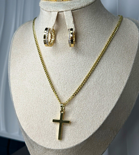 14kgold plated set cross - 14kgold, set,cross