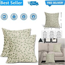 Sage Green Floral Pillow