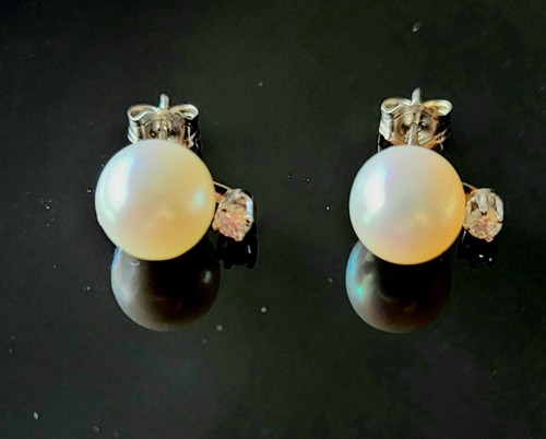 14k white gold acoya pearl - 14k,