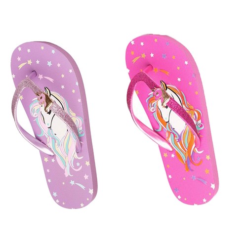 Girls unicorn flip flops - girls,