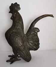 Large Vintage Bronze Cockerel Figure - 28.5cms