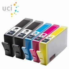 5 Compatible Combo Pack UCI Ink Cartridge Black Cyan Magenta Yellow SD534EE 364