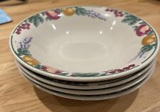 4  X CROWN DYNASTY  SUMMER FRUITS CHIANTI CEREAL/SOUP BOWLS STAFFORDSHIRE