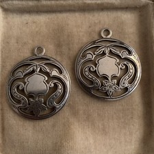 Solid Silver Henry Matthews Birmingham 1903,watch Fobs ? X2