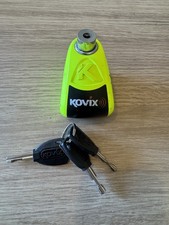KOVIX FLUO GREEN MOTORCYCLE MOTORBIKE ALARMED DISC LOCK