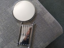 Bathroom Extendable Wall Mirror with Magnifying Glass