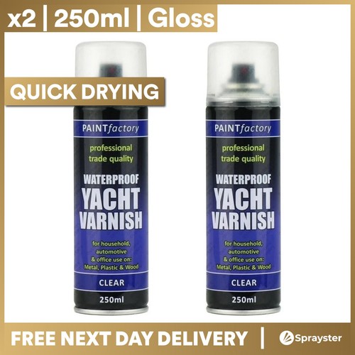 Clear yacht varnish spray - 2x,