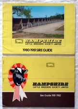 2 x Hampshire Cattle Breeders Society – Sire Guides - P/B - UK - 1980-82