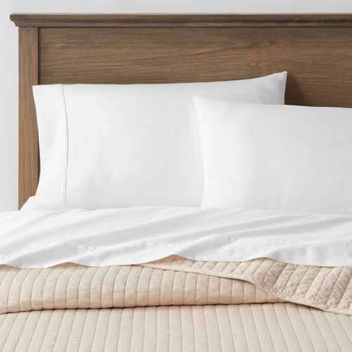 Washed cotton sateen quilt - cotton,