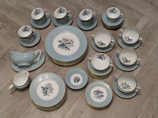 Royal Worcester Woodland Vintage Blue Gilded Fine Bone China Tableware England 