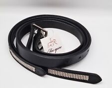 Diamante horse stirrup leathers non stretch black and brown for adult and child