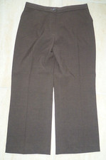 LADIES MARKS & SPENCER SIZE 14 S CHOCOLATE BROWN STRAIGHT LEG TROUSERS