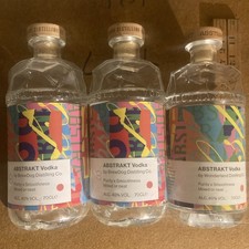 Empty ABSTRAKT vodka bottles x