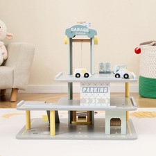 3-Layer Wooden Toy Garage