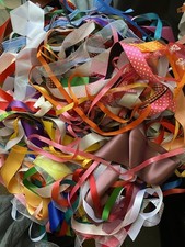 310g mixed ribbon offcuts  inc beresford clearout joblot craft card making