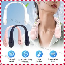 Portable Neck Fan USB Portable Neck Fan Rechargeable Cooler Neckband Bladeless
