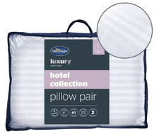 Hotel Collection Medium Pillow Pair Soft & Comfortable For Back Sleeper-N-Ripped