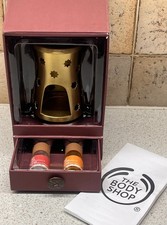 The Body Shop Fragrance Oil Burner Gold Burner Exotic & Satsuma Fragrance NEW