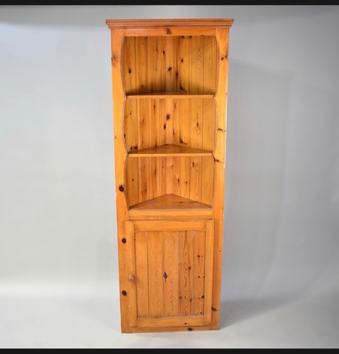 Pine corner cabinet with - pine,