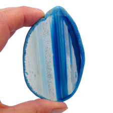 Striped Blue Agate Geode Slice