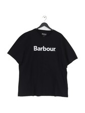 Barbour Men's T-Shirt XXXL Black Graphic 100% Cotton Basic New with tags