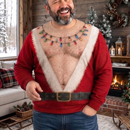 Christmas sweatshirt hairy - sweatshirt,,