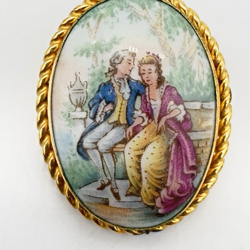 Vintage limoges pin - limoges,