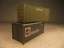 N gauge - 2x 20' Containers -