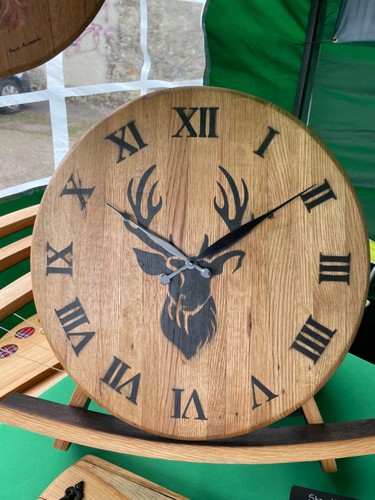 Barrel lid clock whisky - barrel,