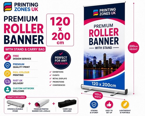 120x200cm roller banner with - 120x200cm,