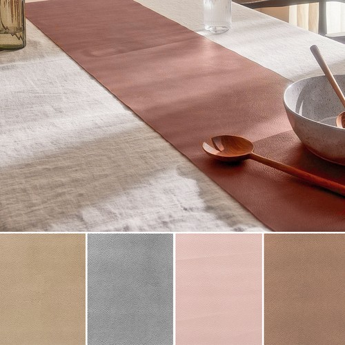 Faux leather table runner - leather,