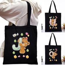 UK Women Reusable Canvas bags Beach Tote Bag Shoulder Bags Shopping bag Handbag