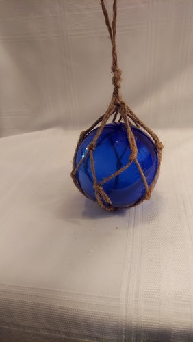 Cobalt blue handblown glass - blue,