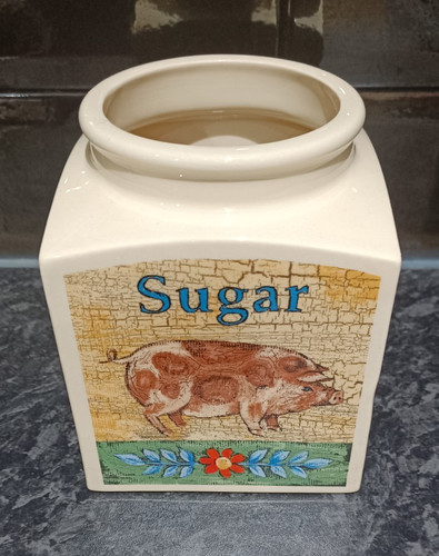Cloverleaf earthenware sugar - cloverleaf,