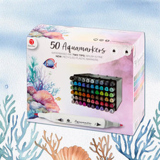 DecoTime 50 Aqua Markers  2 tips