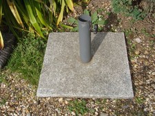 Granite & Steel Garden Parasol Base Sunshade Umbrella Base Stand