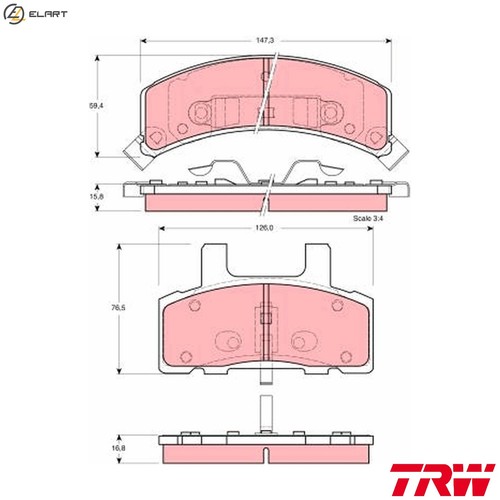 Brake pad set disc - pad,