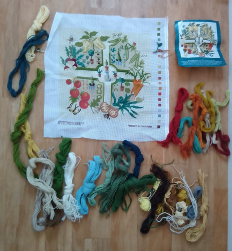 Unfinished needlepoint canvas - unfinished,