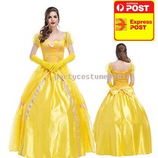Beauty & The Beast Belle Adult  Gown Costume Disney 6 8 10 12 14 16 + Petticoat