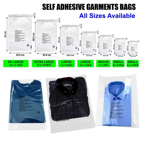 Garment bags clear cellophane