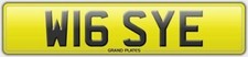 Number plate W16 SYE