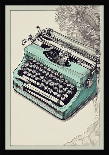 Epic vintage typewriter - epic, framed