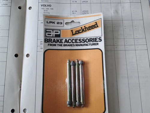 Brake pad fitting pin kit - brake,