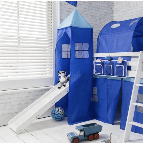 Blue kids midsleeper bed - kids,